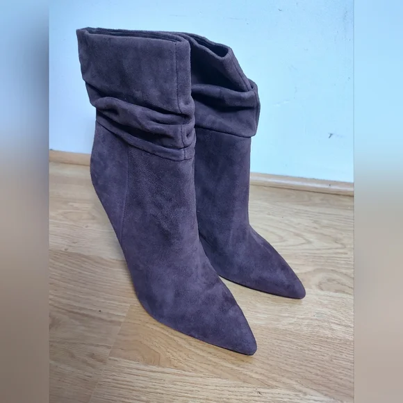 Marc Fisher LTD NEW Rayya Espresso Suede Stiletto Booties 10 - Picture 6 of 7